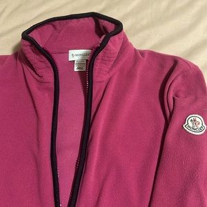 Moncler fleece sz medium zip front jacket
